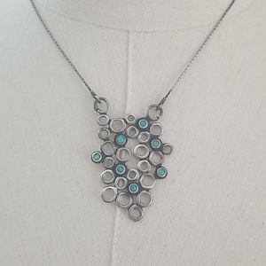 Opal and sterling necklace